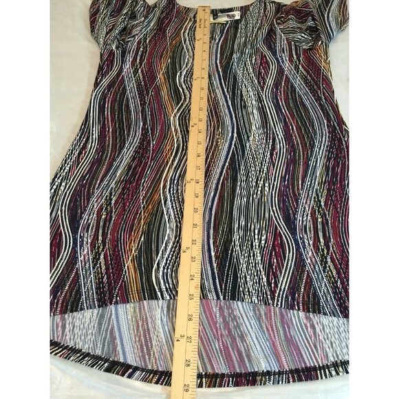 New Directions Boho Tunic Womens S Multicolor Bell Sleeve Festival Artistic Y2K - Picture 10 of 12